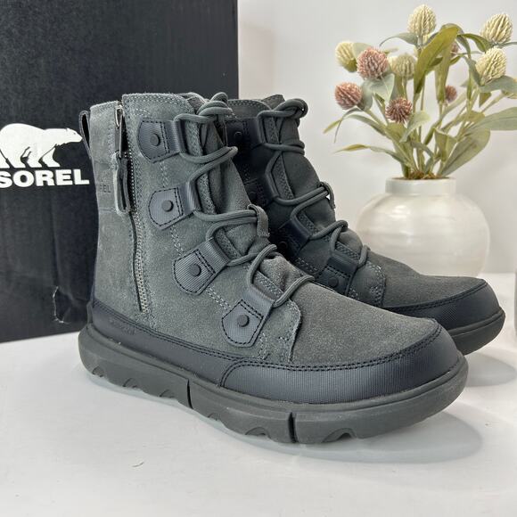 Sorel Explorer Next Joan Waterproof Casual Boots Black/Fawn Women 7 NWB Snow - Picture 1 of 10